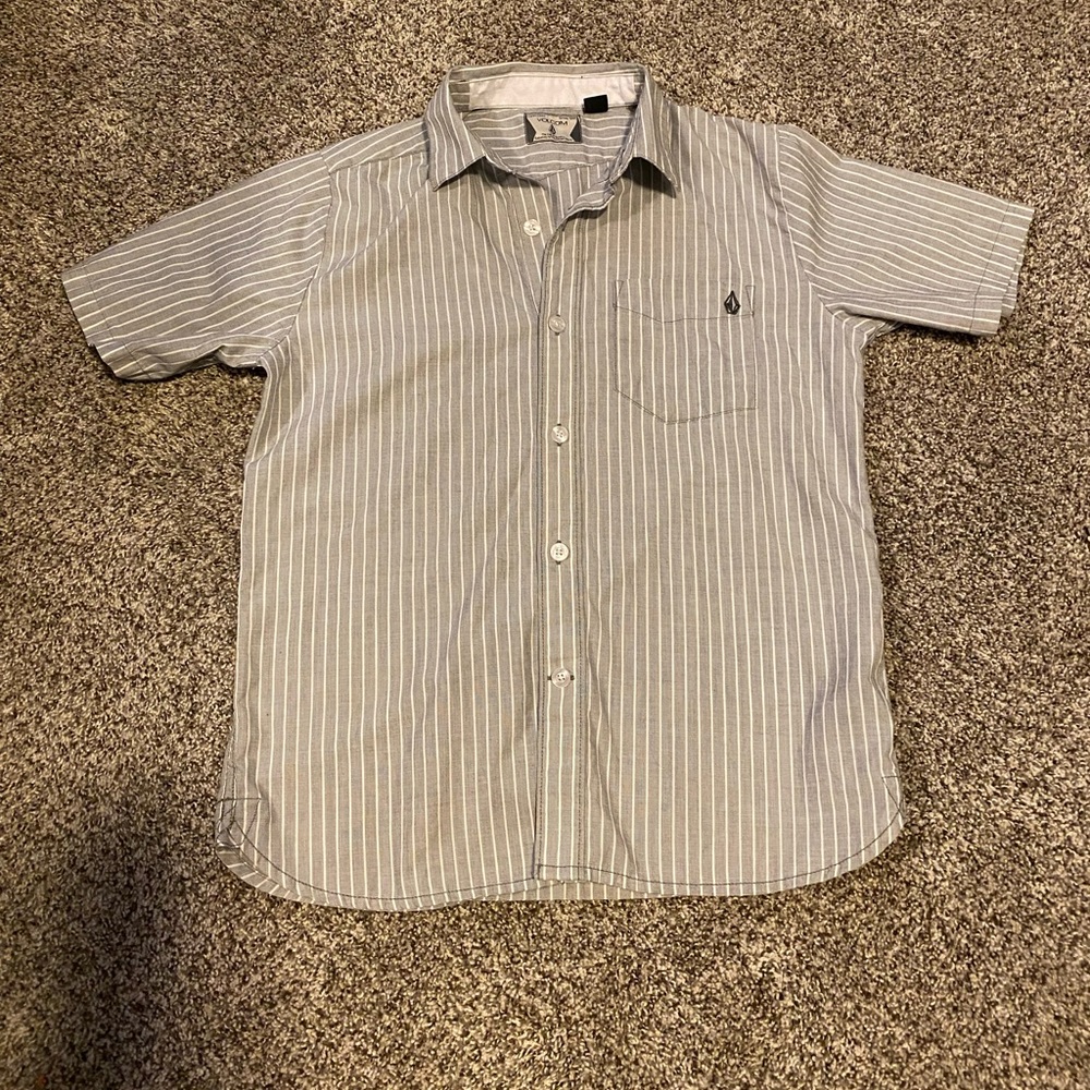 Volcom Sz M Boys Button Up Short Sleeve Top
